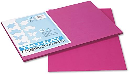 Pacon 103032 Tru-Ray Construction Paper, 76 lbs., 12 x 18, Magenta, 50 Sheets/Pack Pacon