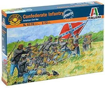 Фигурки конфедеративной пехоты Italeri 1:72, 50 детализированных фигурок, требующих сборки Italeri