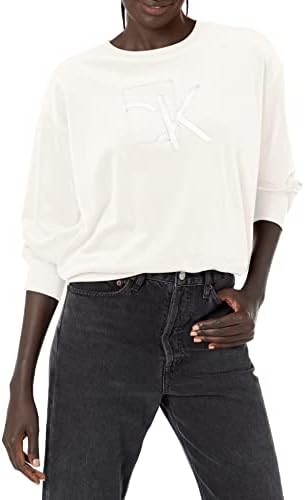 Calvin Klein Womens Sportswear Sweatshirt,Milk,Small Calvin Klein