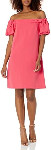 Calvin Klein Women's Off the Shoulder Bow at Shoulder Dress Calvin Klein