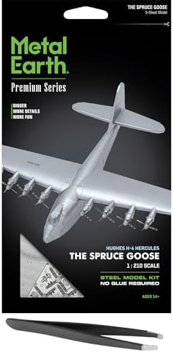 3D металлическая модель Hughes H-4 Hercules Spruce Goose от Fascinations, 111 деталей, сборка без клея и пайки Fascinations