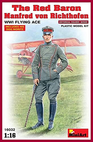 MiniArt 1/16 Scale Red Baron. Manfred von Richthofen.WW1 Flying Ace - Historical Figures Series Plastic Model Kit #16032 MiniArt