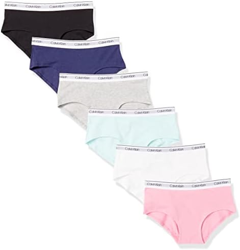 Calvin Klein Girls' Soft Cotton Modal Hipster Panty, 6 Pack Calvin Klein