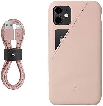 Комплект для iPhone 11: чехол Clic нюдового цвета и кабель Lightning 1,2 м с усиленной защитой розового цвета Native Union