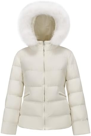 WULFUL Women's Winter Coats Warm Lightweight Thicken Puffer Jackets with Faux-Fur Hood Wulful