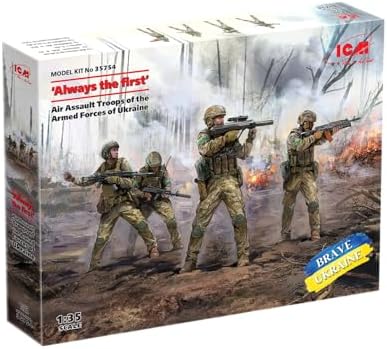 ICM 35754 - "Always The First, Air Assault Troops of The Armed Forces of Ukraine (4 Figures) (100% New molds) - Scale 1:35 Icm