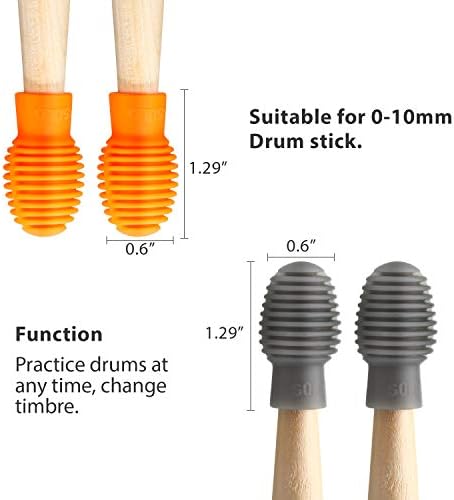 8 силиконовых заглушек для ударных, универсальные бесшумные насадки, легкие и прочные - для практики в любом месте Frienda