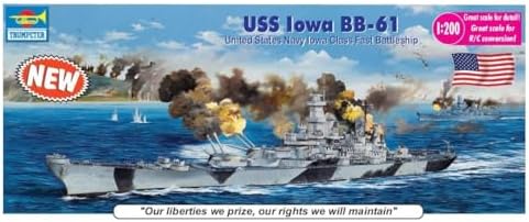 Trumpeter USS Iowa BB61 Battleship Battle of Leyte Gulf 1944 Model Kit (1/200 Scale) Trumpeter