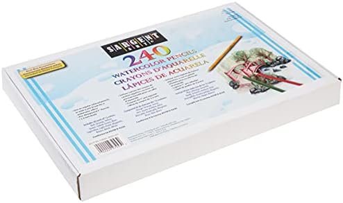 Sargent Art 240-Count Watercolor Pencil Class Pack, Classic Color Assortment, Non-Toxic, Thick 33 milimeter lead Sargent Art