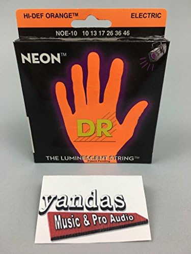 DR Strings Hi-Def NEON Orange Coated Heavy 7-String Electric Guitar Strings (11-60) DR Strings