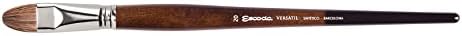 Escoda Versatil 3042 Series Artist Oil and Acrylic Paint Brush, Synthetic Kolinsky, Long Handle, Bright, Size 20 Escoda