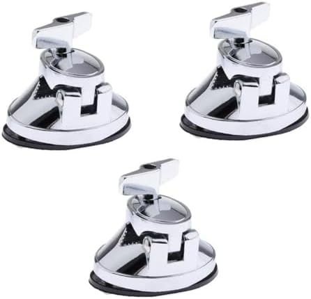 3Pcs Floor Tom Leg Mount Bracket with Pad, Alloy Tom Leg Base Drum Base Hardware Brackets Percussion Bases for Snare Tom Drum Stand Drum Kit Mount Bracket Parts TUOREN