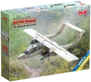 ICM Plastic Model Kit (72185) - OV-10A Bronco, Light Attack and Observation Airplane Model - Plastic Military Plane to Build with Assembly Instructions - Scale 1:72 Icm