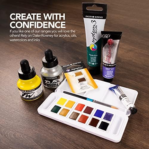 Daler Rowney FW Acrylic Ink Bottle Emerald Green - Versatile Acrylic Drawing Ink for Artists and Students - Permanent Calligraphy Ink - Archival Ink for Illustrating and More Daler Rowney