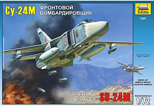 Zvezda 530007267 Sukhoi SU-24M Fencer-D, Model kit, Plastic kit, Assembly kit for Assembly, Detailed Replica Zvezda