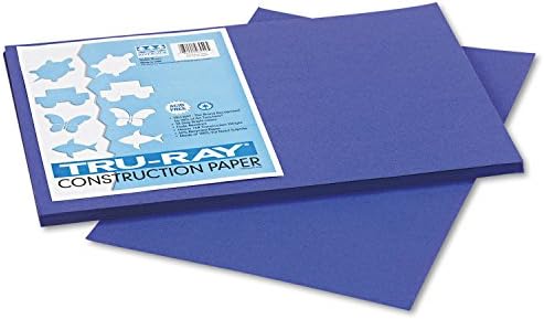 Pacon Tru-Ray Construction Paper, 76 lb, 12 x 18, Royal Blue, 50 Sheets (103049) Pacon