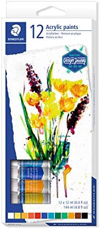 STAEDTLER 8500 C12 Karat Acrylic Paint Tube - Multi-Colour (Pack of 12) STAEDTLER