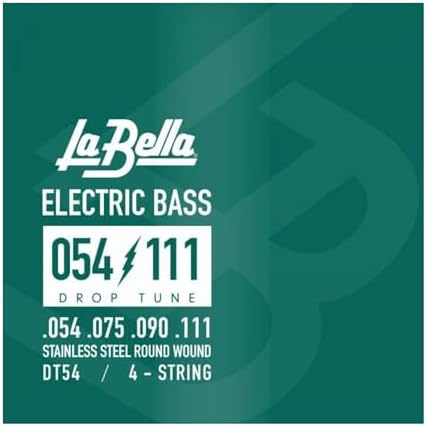 La Bella DT54 Drop Tune Stainless Steel Round Wound Electric Bass String La Bella