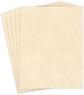 Aged Stationery Parchment Recycled Paper | 65Lb Cover Cardstock | 8.5” x 11” Inches | 50 Sheets Per Pack S Superfine Printing