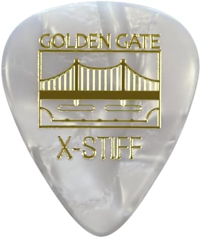 Golden Gate Guitar Picks (MP-145), Pearloid,The Sideman - X-Stiff (Pack of 12) Golden Gate