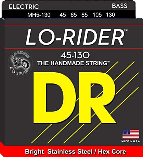 DR Strings Lo-Rider - Stainless Steel Hex Core 5 String Bass 45-130 DR Strings