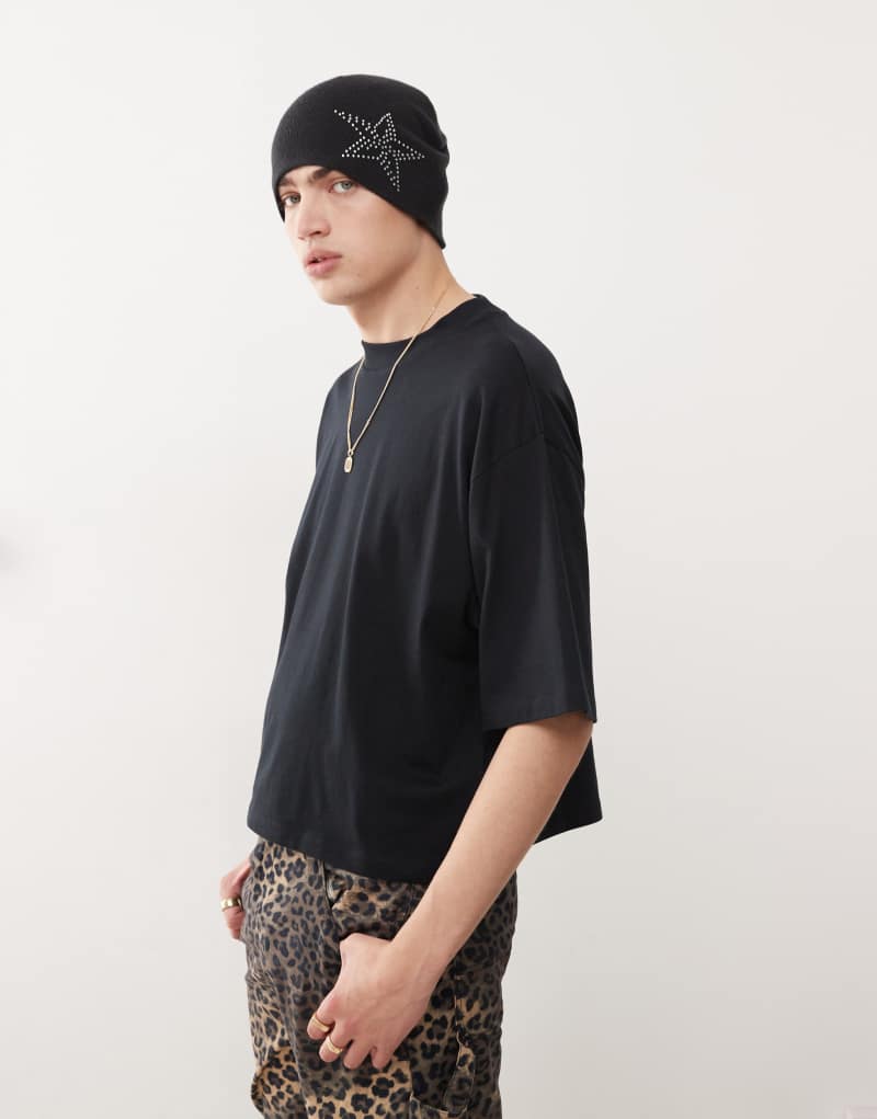 COLLUSION boxy relaxed T-shirt in black Collusion