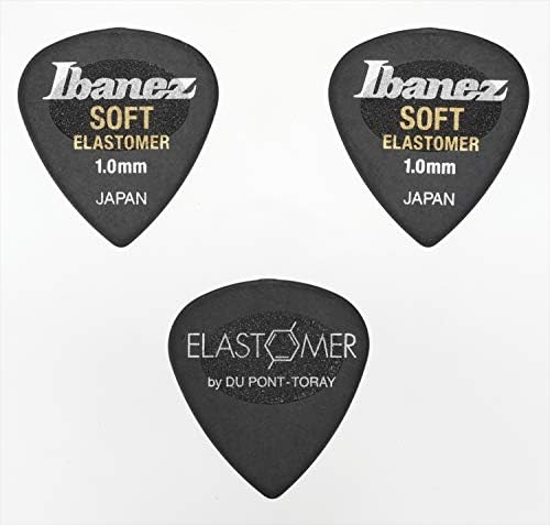 Ibanez BEL16ST10S-HBK - Набор эластомерных медиаторов каплевидной формы, с противоскользящим покрытием, мягкий материал, 1,0 мм, 3 штуки Ibanez