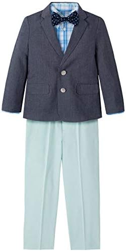 Nautica Boys' 4-Piece Suit Set with Dress Shirt, Tie, Jacket, and Pants Nautica