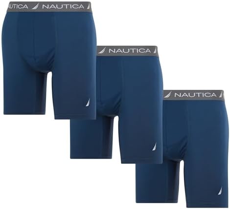 Nautica 3-Pack Mens Base Layer Short, Breathable Performance Compression Shorts Men, Under Layer Thigh Chafing Prevention Nautica