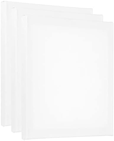 PATIKIL Paint Canvases Panel for Painting, 3 Pack 4x4 Inch Square Wood Frame Stretched Blank Art Board Panels for Acrylic, Oil, Tempera Painting, White Patikil