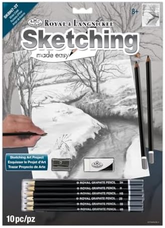 Royal Brush Sketching Made Easy Kit, 9 by 12-Inch, Winter Creek Royal & Langnickel