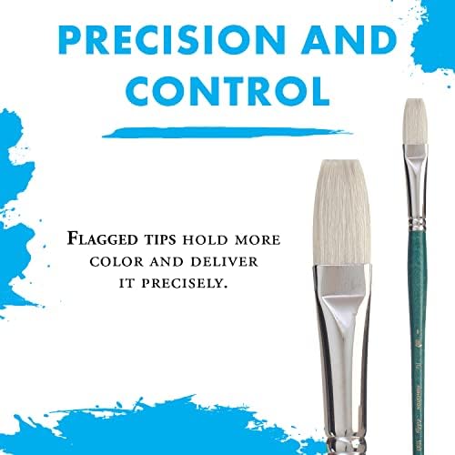 Princeton Ashley Paintbrush, Size 8, Blue Green Princeton