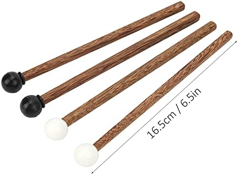 4Pcs Steel Tongue Drum Mallet, Children's Rubber Drumsticks 6.5in Percussion Instrument Parts for Child Drummers and Practitioners LiebeWH