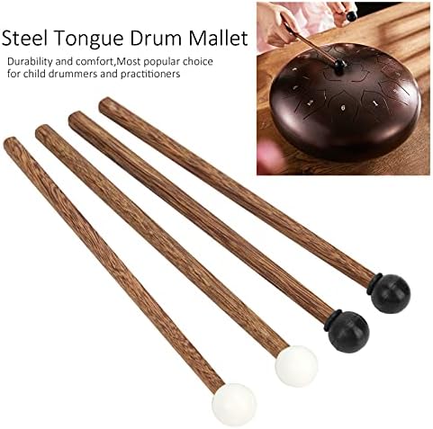 4PCS Steel Tongue Drum Mallets, 6.5in Rubber Percussion Mallets, Drum & Percussion Accessories for Child Drummers and Practitioners Haosie