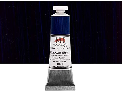 Michael Harding Artist Oil Colours, Prussian Blue, 40ml Tube, 11240 Michael Harding