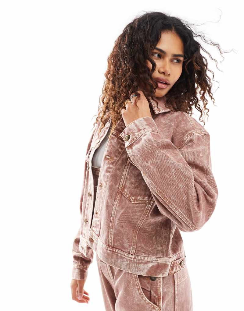 Deus Ex Machine X ASOS exclusive denim jacket in dirty wash Deus Ex Machina