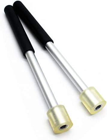 7.5" Rubber Head Percussion Mallets Sticks for Playing Tenor Steelpan Steel Tongue Drum, W/Aluminium Handle TUOREN