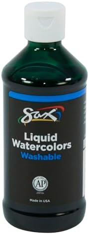 Sax True Color Concentrated Washable Liquid Watercolor - 8 Ounces - Green Sax