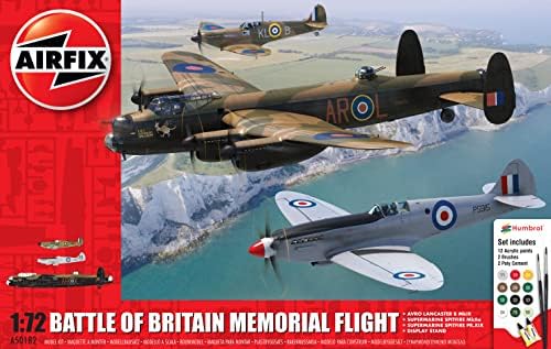 Airfix Model Airplane Kit Gift Set - A50190 Supermarine Spitfire & F-35B Lightning II 'Then and Now', Plastic Plane Model Kits for Adults & Kids 14+, Skill Level 1, 1:72 Scale WW2 Aircraft Models Airfix