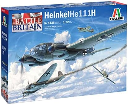 Italeri 1436S 1:72 Heinkel HE-111H-6, Faithful Replica, Model Making, Crafts, Hobbies, Gluing, Plastic Construction kit, Assembly Italeri