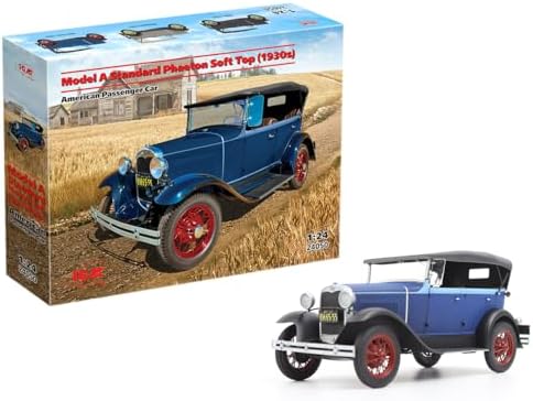 ICM 24050 - Model A Standard Phaeton Soft Top (1930s), American Passenger Car (100% New molds) - Scale 1:24 Icm