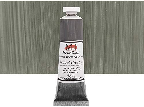 Michael Harding Artist Oil Colours, Neutral Grey, 40ml Tube, 13640 Michael Harding