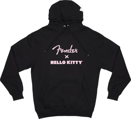 Fender Hello Kitty Logo Hoodie, Black, S Fender