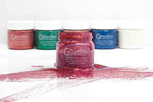 Angelus® Glitterlites краска для кожи, цвет Дезерт Голд, 29.5 мл, гибкая и устойчивая к растрескиванию Weaver Leather