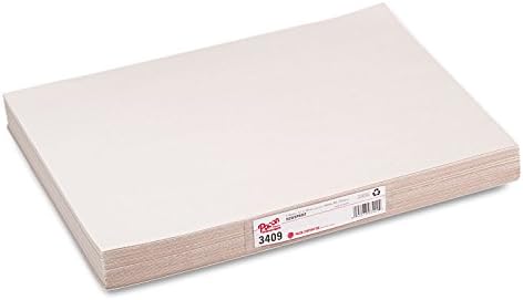 Pacon 3409 White Newsprint, 30 lbs., 12 x 18, White, 500 Sheets/Pack Pacon