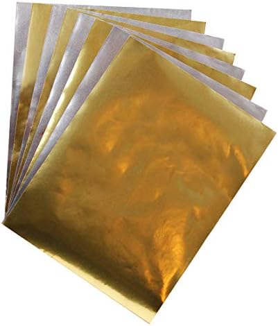 Hygloss Metallic Paper - 8.5" X 11", 8 Gold & 8 Silver - 16 Sheets Hygloss