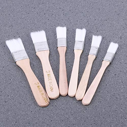 Healifty 6pc Wood Wall Paint Brush for Painting House Paint Brush Professional Wall Brush 2 Inch Chip Brush Bulk Chip Furniture Brush Short Hair Bristle Brush Bamboo Child Healifty