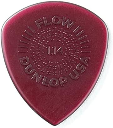 Мелкие медиаторы Dunlop Flow Standard 1.14 мм, 6 штук, из материала Ultex, с низкопрофильным захватом и скошенным краем. Dunlop