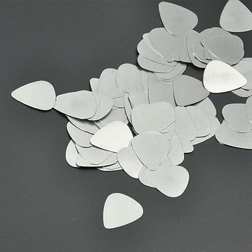 100PCS Stainless Steel Metal Guitar Picks 0.3mm New Teamwill