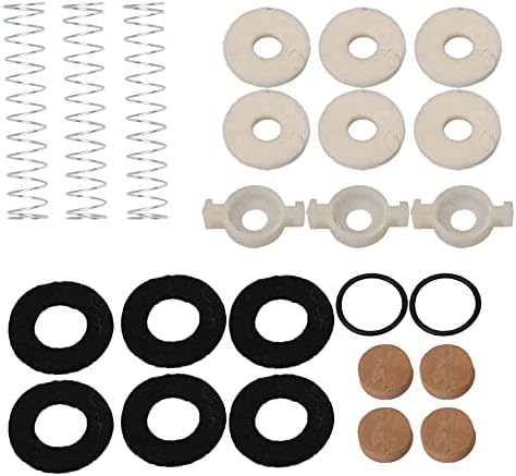 Lovermusic 24 Pieces Trumpet Valve Repair Kit, Metal Spring Felt with Trumpet Valve Cork Pad Trumpet Replacement Parts Lovermusic